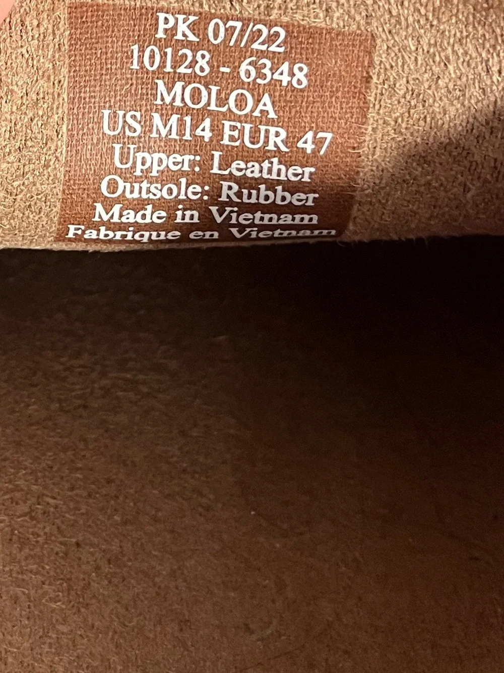 OluKai Moloa Men's Leather Slip-On Loafers Dark Wood Java Brown Size 14